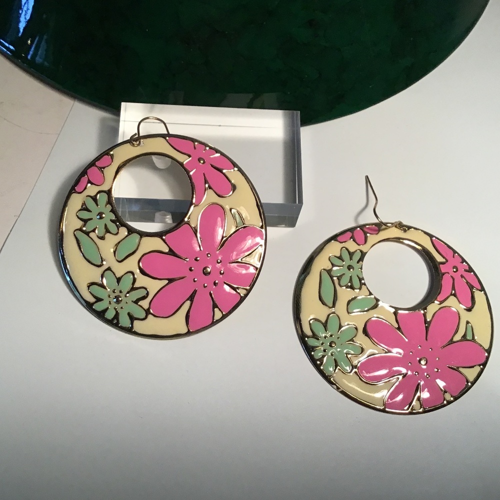 Earrings Bold Flower Power - Cool Retro Look 60’s - 70’s